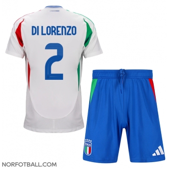 Billige Fotballdrakt Italia Giovanni Di Lorenzo #2 Replika Bortedraktsett Barn EM 2024 Kortermet (med bukser)